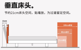 小户型用的不占空间的床，北陌家具樱桃木薄床头1米5小户型橡木双人床